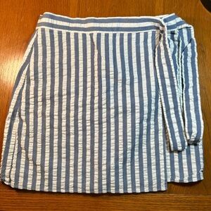 J. Crew blue and white Striped Skirt